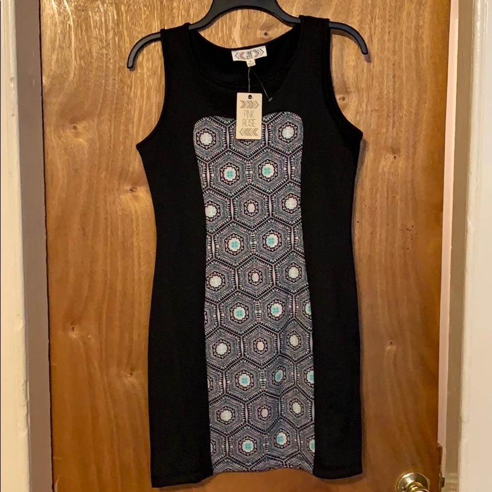 Little black dress with color combo